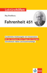 Lektürehilfen Ray Bradbury, Fahrenheit 451 : Interpretationshilfe für Oberstufe und Abitur in englischer Sprache (Klett Lektürehilfen) （2019. 112 S. 198 mm）