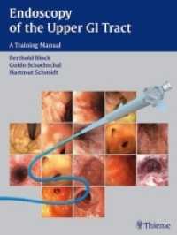 Endoscopy of the Upper GI Tract : A Training Manual （2004. XIII, 194 p. w. 774 figs. (mostly col.) 32 cm）