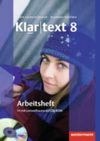 Klartext - Ausgabe für Nordrhein-Westfalen, m. 1 Buch, m. 1 Online-Zugang : Arbeitsheft 8 mit Lösungen: plus CD-ROM (Klartext 63) （2010. 88 S. m. zahlr. farb. Abb., Beil.: Lösungen. 297.00 mm）