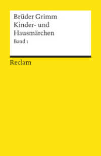 レクラム文庫版　グリム童話集（第１－86話）<br>Kindermärchen und Hausmärchen Bd.1 : Märchen Nr.1-86 (Reclams Universal-Bibliothek) （1986. 403 S. 14.8 cm）