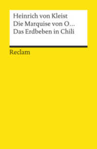 Die Marquise von O... · Das Erdbeben in Chili. Erzählungen. Textausgabe mit Anhang/Worterklärungen und Nachwort : Kleist, Heinrich von - 8002. Nachw.: Wagenknecht, Christian (Reclams Universal-Bibliothek 8002) （Durchges. Ausg. 1986. 88 S. 148 mm）