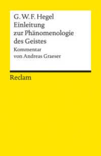 Einleitung zur Phänomenologie des Geistes (Reclams Universal-Bibliothek 8461)