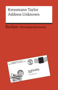 Address Unknown (Reclams Universal-Bibliothek 9107) （2003. 63 S. 148 mm）