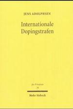 Internationale Dopingstrafen (Jus Privatum) -- Hardback (German Language Edition)