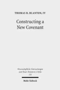 Constructing a New Covenant : Discursive Strategies in the Damascus Document and Second Corinthians. Dissertationsschrift (Wissenschaftliche Untersuchungen zum Neuen Testament 233) （2007. X, 271 S. 231 mm）