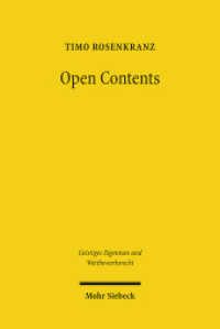 Open Contents : Eine Untersuchung der Rechtsfragen beim Einsatz "freier" Urheberrechtslizenzmodelle. Dissertationsschrift (Geistiges Eigentum und Wettbewerbsrecht GEuWR) （2011. XIII, 290 S. 231 mm）