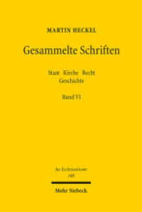Gesammelte Schriften Bd.6 : Band VI: Staat - Kirche - Recht - Geschichte (Jus Ecclesiasticum JusEccl 100) （2013. XLIV, 756 S. 242 mm）
