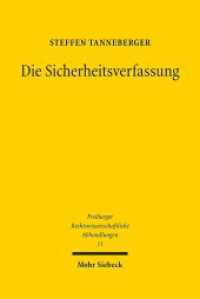 Die Sicherheitsverfassung : Eine systematische Darstellung der Rechtsprechung des Bundesverfassungsgerichts. Zugleich ein Beitrag zu einer induktiven Methodenlehre. Dissertationsschrift (Freiburger Rechstwissenschaftliche Abhandlungen 11) （2014. XVIII, 458 S. 241 mm）