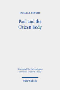 Paul and the Citizen Body : Egalitarian Athletics and Veiling Instructions in 1 Corinthians. Dissertationsschrift (Wissenschaftliche Untersuchungen zum Neuen Testament 2. Reihe) （2023. 200 S. 232 mm）