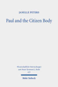 Paul and the Citizen Body : Egalitarian Athletics and Veiling Instructions in 1 Corinthians. Dissertationsschrift (Wissenschaftliche Untersuchungen zum Neuen Testament 2. Reihe 625) （2025. IX, 174 S. 232 mm）