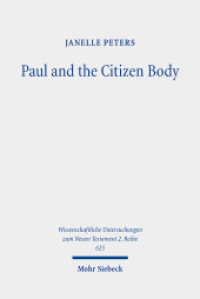 Paul and the Citizen Body : Egalitarian Athletics and Veiling Instructions in 1 Corinthians. Dissertationsschrift (Wissenschaftliche Untersuchungen zum Neuen Testament 2. Reihe) （2023. 200 S. 232 mm）