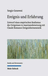 Ereignis und Erfahrung : Entwurf eines empirischen Realismus des Ereignisses in Auseinandersetzung mit Claude Romanos Ereignishermeneutik. Dissertationsschrift (Reality and Hermeneutics RH 4) （2023. XI, 258 S. 232 mm）