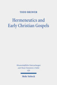 Hermeneutics and Early Christian Gospels : Narrative and Non-Narrative Readings of the Parables of the Tenants and Lost Sheep. Dissertationsschrift (Wissenschaftliche Untersuchungen zum Neuen Testament 2. Reihe 628) （2025. XII, 198 S.）
