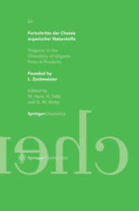 Progress in the Chemistry of Organic Natural Products (Progress in the Chemistry of Organic Natural Products/fortschritte Der Chemie Organischer Natur