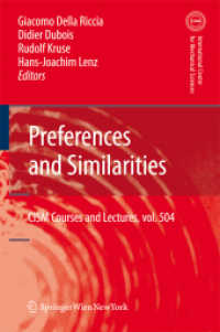 Preferences and Similarities (CISM International Centre for Mechanical Sciences) 〈Vol. 504〉