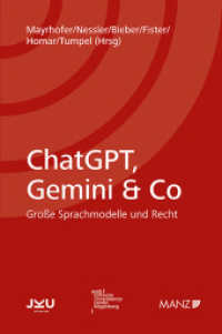 ChatGPT, Gemini & Co : Große Sprachmodelle und Recht （2024. XIV, 266 S.）