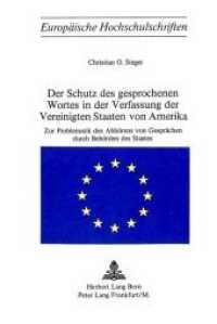 Der Schutz des gesprochenen Wortes in der Verfassung der Vereinigten Staaten von Amerika : Zur Problematik des Abhörens von Gesprächen durch Behörden des Staates (Europäische Hochschulschriften Recht .100) （Neuausg. 1975. 280 S.）