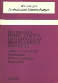 Beitr&auml;ge zur Pers&ouml;nlichkeitspsychologie und Pers&ouml;nlichkeitsdiagnostik : Selbstkonzept - Kreativit&auml;t - Erziehungsstile - Politische Einstellungen - Berufseignung (W&uuml;rzburger psychologische Untersuchungen .3) （1976. 220 S.）