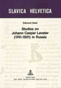 Studies on Johann Caspar Lavater (1741-1801) in Russia (Slavica Helvetica .37) （Neuausg. 1991. 183 S.）