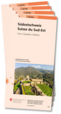 Landeskarte 1:200 000 Set 1-4 : Carte nationale de la Suisse - Set avec les feuilles 1-4. 1:200000 (Kleinmassstäbe) （überarb. Aufl. 2024. 22 cm）