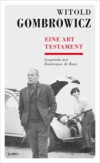 Eine Art Testament : Gespräche mit Dominique de Roux (Kampa Salon) （2023. 208 S. 205 mm）