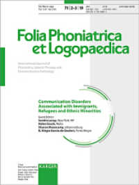 Communication Disorders Associated with Immigrants, Refugees and Ethnic Minorities : Special Topic Issue: Folia Phoniatrica et Logopaedica 2019, Vol. 71, No. 2-3 （2019. 74 S. 4 fig., 16 tab. 28 cm）
