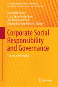 CSRとガバナンス：理論と実務<br>Corporate Social Responsibility and Governance : Theory and Practice (Csr, Sustainability, Ethics & Governance) （2015）