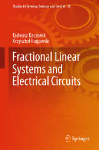 Fractional Linear Systems and Electrical Circuits (Studies in Systems, Decision and Control) （2015）