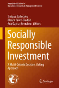 社会的責任投資：多基準意思決定（MCDM）のアプローチ<br>Socially Responsible Investment : A Multi-Criteria Decision Making Approach (International Series in Operations Research & Management Science) （2015）