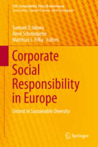 欧州におけるCSR<br>Corporate Social Responsibility in Europe : United in Sustainable Diversity (Csr, Sustainability, Ethics & Governance) （2015）
