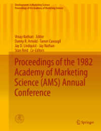Proceedings of the 1982 Academy of Marketing Science (AMS) Annual Conference (Developments in Marketing Science: Proceedings of the Academy of Marketing Science) （2015）