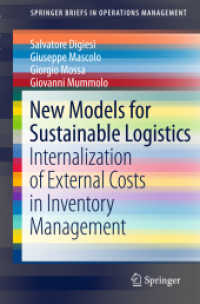 New Models for Sustainable Logistics : Internalization of External Costs in Inventory Management (Springerbriefs in Operations Management)