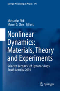 Nonlinear Dynamics: Materials, Theory and Experiments : Selected Lectures, 3rd Dynamics Days South America, Valparaiso 3-7 November 2014 (Springer Proceedings in Physics)