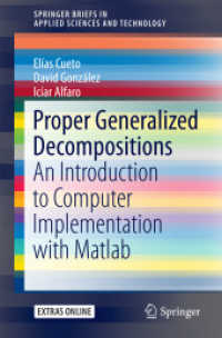 Proper Generalized Decompositions : An Introduction to Computer Implementation with Matlab (Springerbriefs in Applied Sciences and Technology)