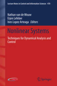 Nonlinear Systems : Techniques for Dynamical Analysis and Control (Lecture Notes in Control and Information Sciences)