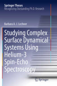 Studying Complex Surface Dynamical Systems Using Helium-3 Spin-Echo Spectroscopy (Springer Theses)
