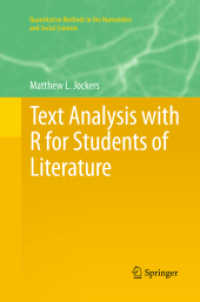 Text Analysis with R for Students of Literature (Quantitative Methods in the Humanities and Social Sciences)