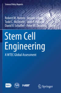 Stem Cell Engineering : A WTEC Global Assessment (Science Policy Reports)