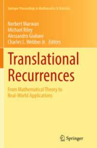 Translational Recurrences : From Mathematical Theory to Real-World Applications (Springer Proceedings in Mathematics & Statistics)