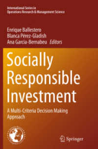 Socially Responsible Investment : A Multi-Criteria Decision Making Approach (International Series in Operations Research & Management Science)