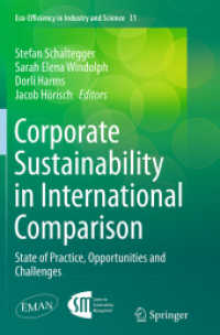 Corporate Sustainability in International Comparison : State of Practice, Opportunities and Challenges (Eco-efficiency in Industry and Science)
