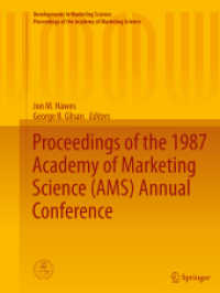 Proceedings of the 1987 Academy of Marketing Science (AMS) Annual Conference (Developments in Marketing Science: Proceedings of the Academy of Marketing Science)