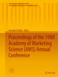 Proceedings of the 1988 Academy of Marketing Science (AMS) Annual Conference (Developments in Marketing Science: Proceedings of the Academy of Marketing Science)