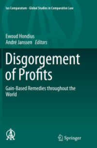 Disgorgement of Profits : Gain-Based Remedies throughout the World (Ius Comparatum - Global Studies in Comparative Law)