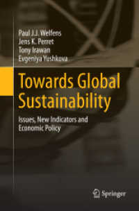 Towards Global Sustainability : Issues, New Indicators and Economic Policy