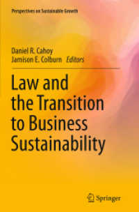 Law and the Transition to Business Sustainability (Perspectives on Sustainable Growth)