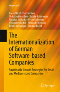 The Internationalization of German Software-based Companies : Sustainable Growth Strategies for Small and Medium-sized Companies (Progress in Is)