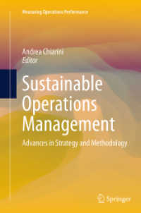 Sustainable Operations Management : Advances in Strategy and Methodology (Measuring Operations Performance)