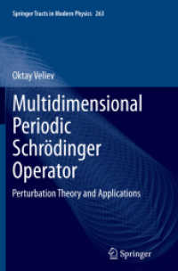 Multidimensional Periodic Schrödinger Operator : Perturbation Theory and Applications (Springer Tracts in Modern Physics)