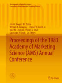 Proceedings of the 1983 Academy of Marketing Science (AMS) Annual Conference (Developments in Marketing Science: Proceedings of the Academy of Marketing Science)